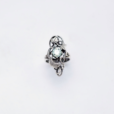 Pierścionek z Moissanitem